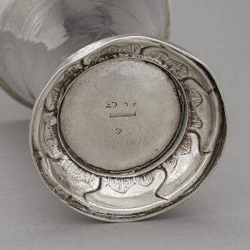 BÄGARE, silver, Johan Lundgren, Enköping 1809. 479 gram.