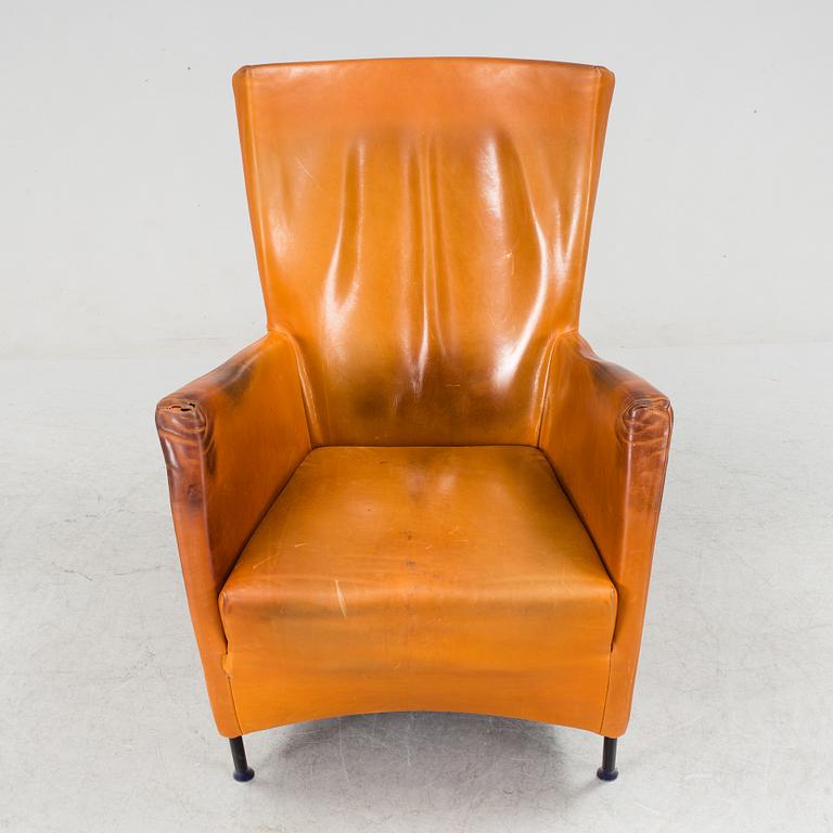A 'Windy' leather armchair from Montis, Holland, second half of the 20th Century.