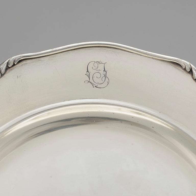 KUVERTTALLRIKAR, 6 st, silver, WA. Bolin, Stockholm 1940. Tot ca 2570 gram.