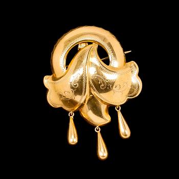 BROSCH/HÄNGE, 18k guld, 1947. Ca 5 gr.