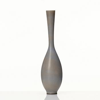 Berndt Friberg, a pale blue and beige 'rabbit's' fur glazed stoneware vase, Gustavsberg Studio 1956.