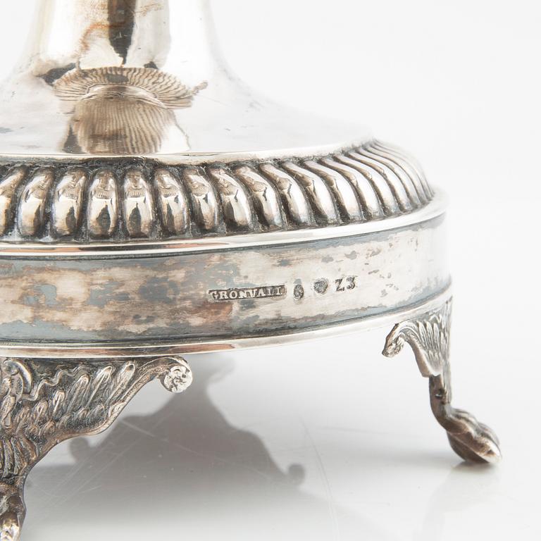 Johan Grönwall granulated sugar bowl, silver, Vänersborg, 1830, Empire style.