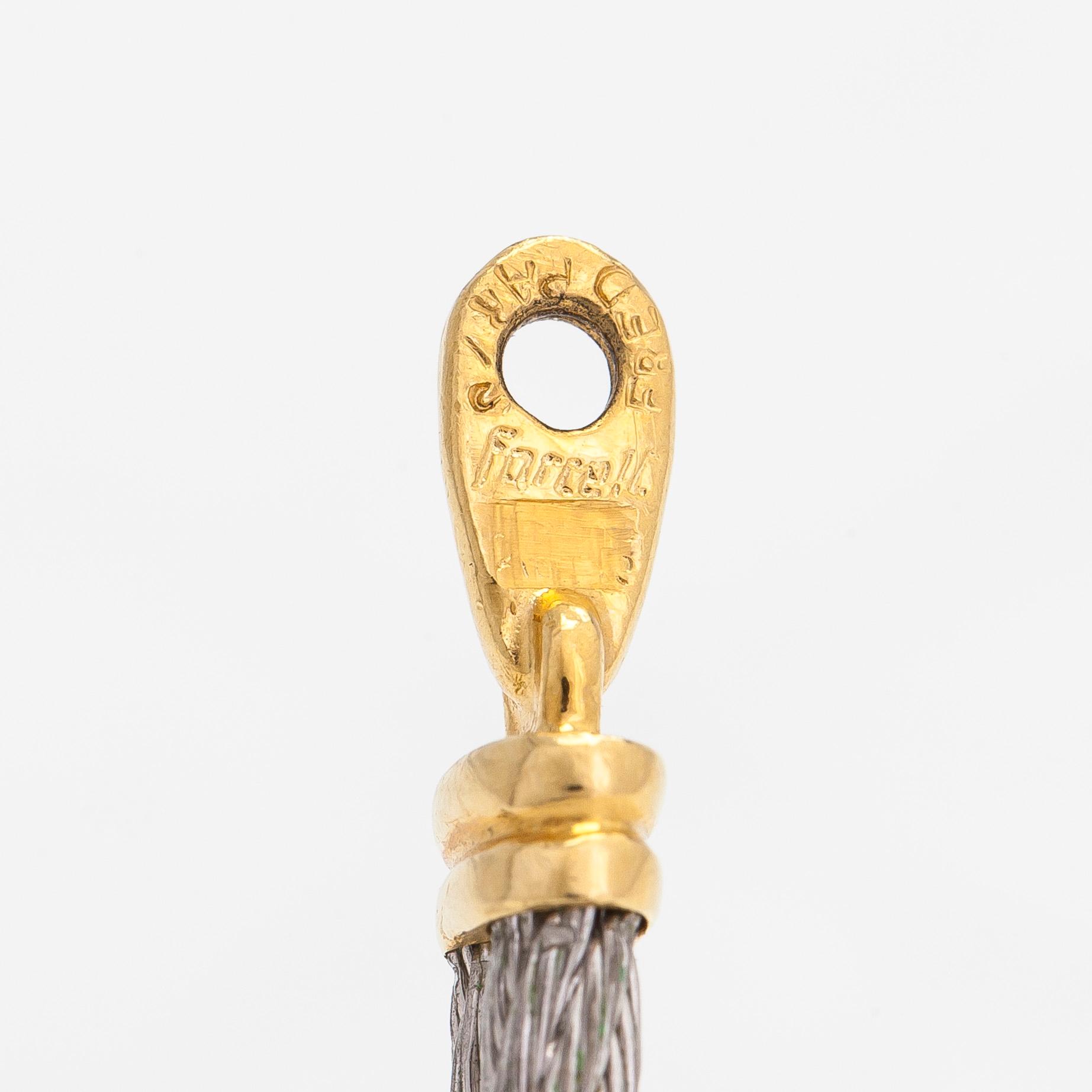 Armband, "Force 10", 18K guld och stål. Fred, Paris 1980-tal.