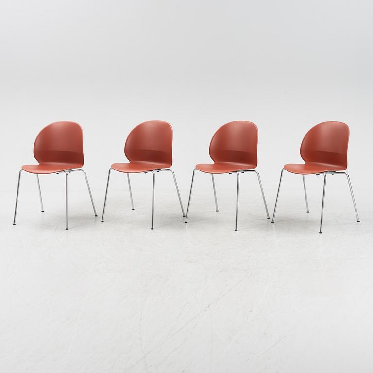 Nendo, a set of four model 'N02-10 Recycle' chairs, Fritz Hansen, Denmark, 2020.