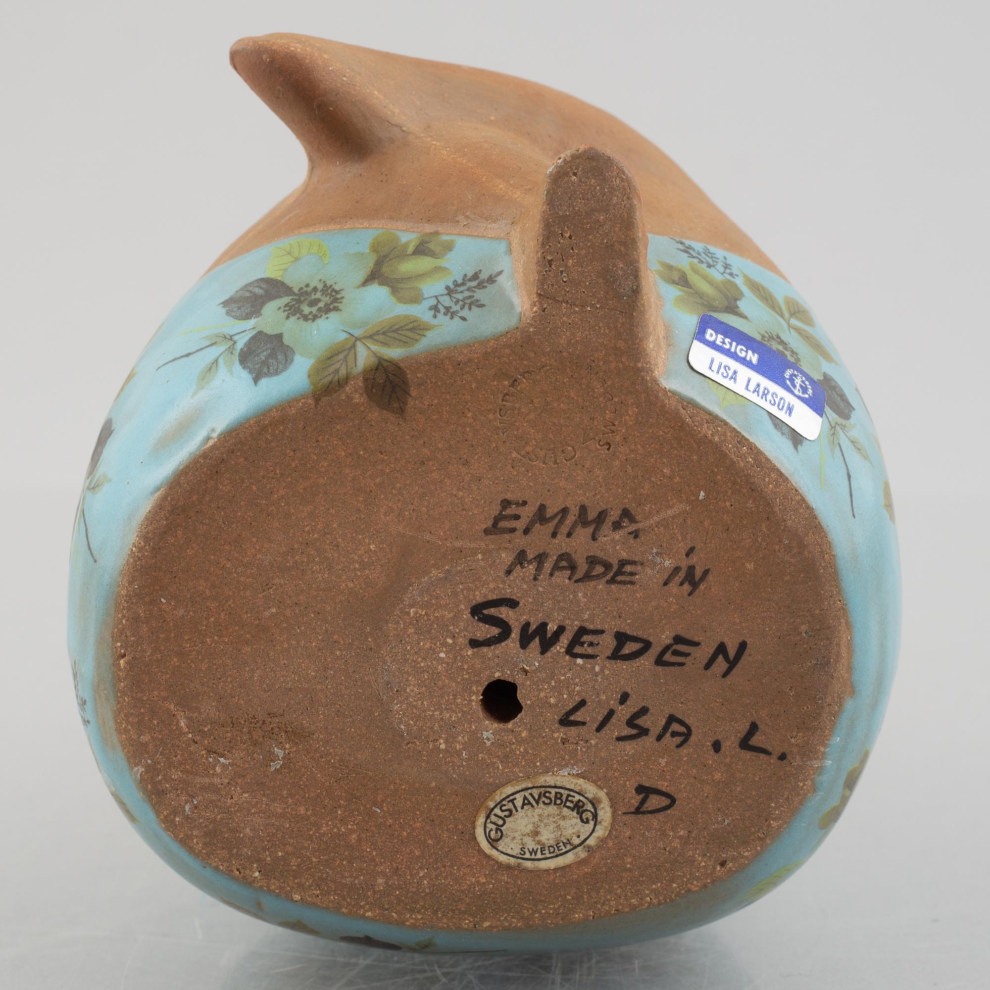 Lisa Larson, a stoneware figurine, 'Emma' from the series 'ABC-flickorna', Gustavsberg.