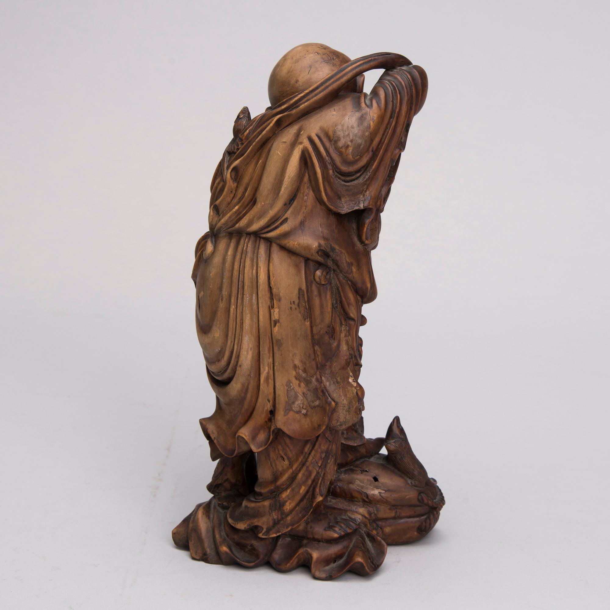 SKULPTUR, trä, Kina 1900-talets första hälft.