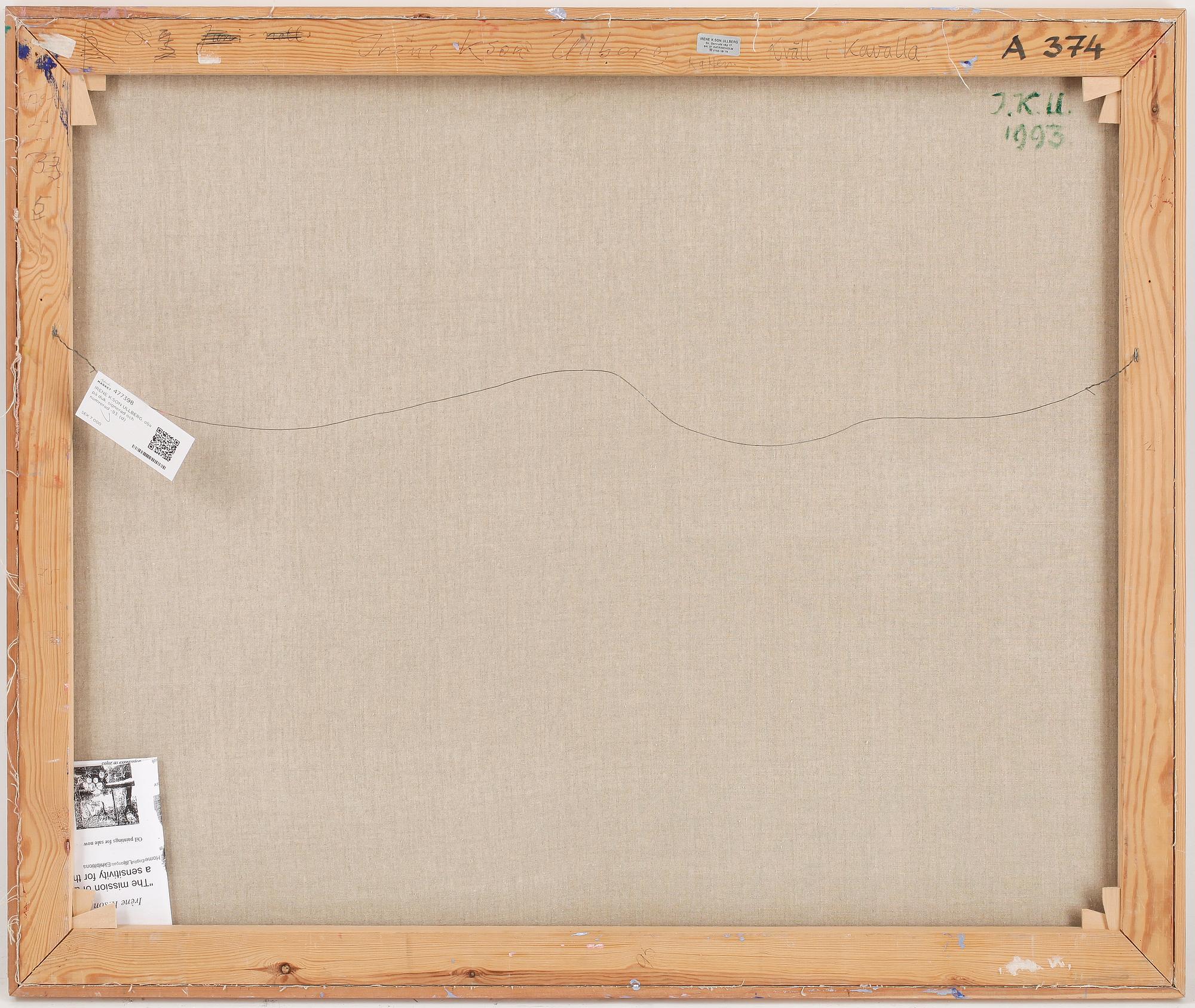 IRENE K:SON ULLBERG, olja på duk, signerad och numrerad -93.