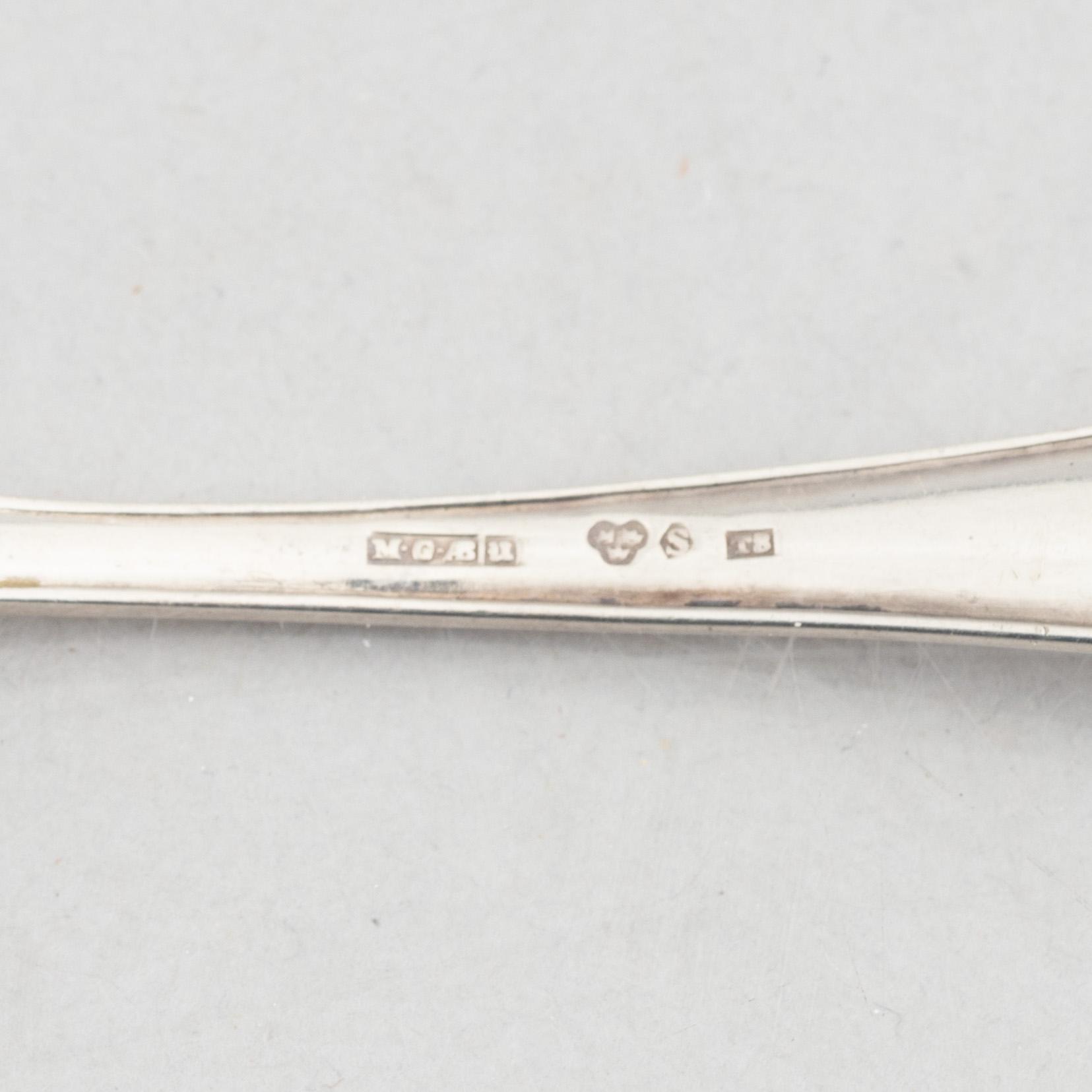 Silver coffee spoons (28 pieces).