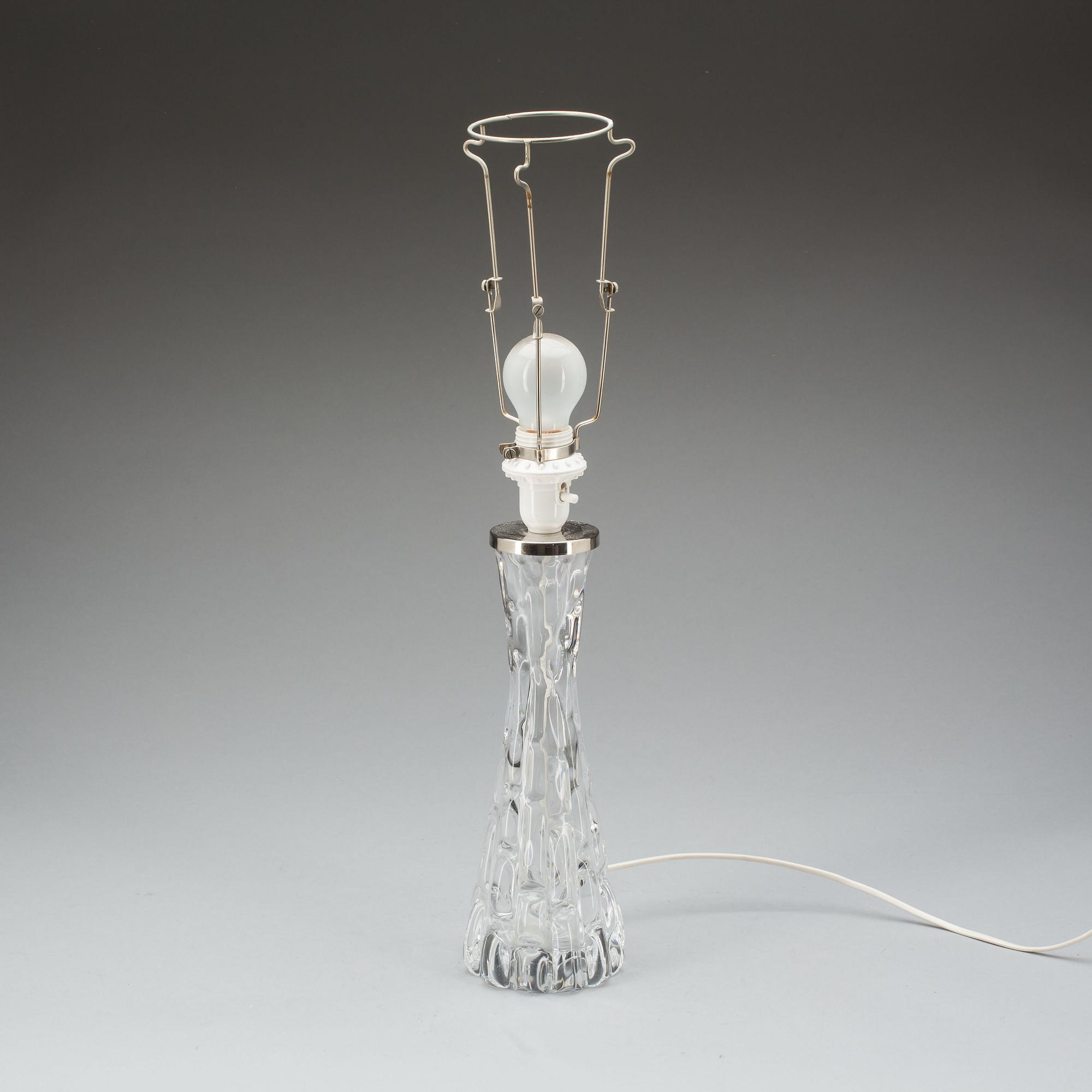 BORDSLAMPA, troligen Carl Fagerlund, Orrefors.