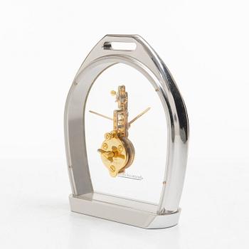 Jeager Lecoultre, a stirrup table clock, Switzerland, mid 20th century.