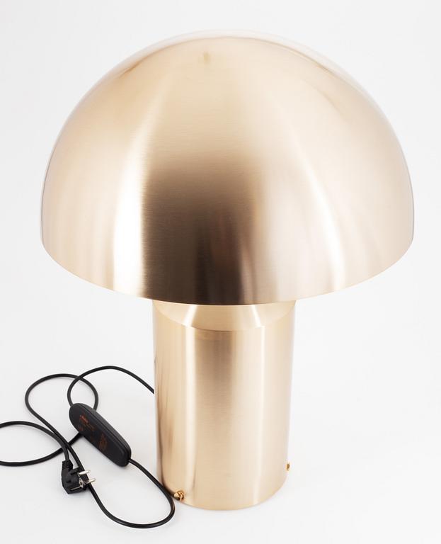 An 'Atollo - gold' table lamp by Vico Magistretti for Oluce, designed before 1977.