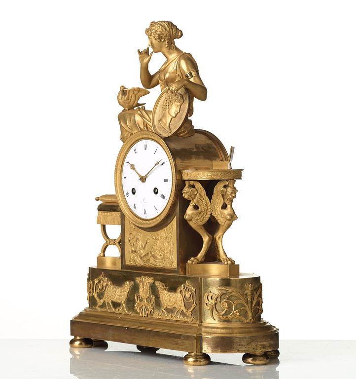 A French Empire early 19th century mantel clock.