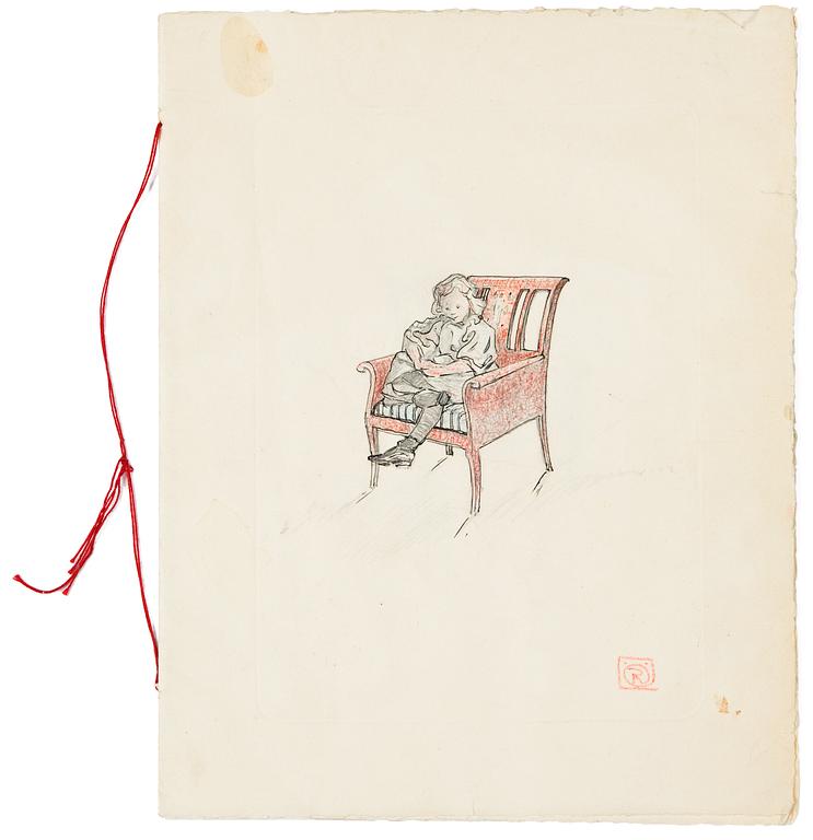 RAGNAR ÖSTBERG, karmstolar, 1 par, Sverige ca 1907.