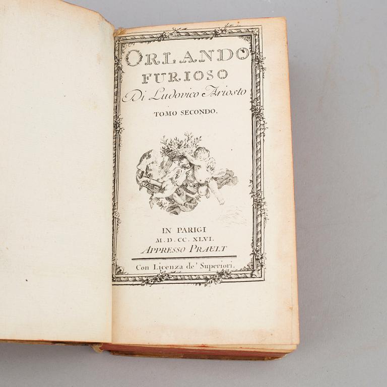 BÖCKER, 4 volymer. Orlando furioso, 1746.