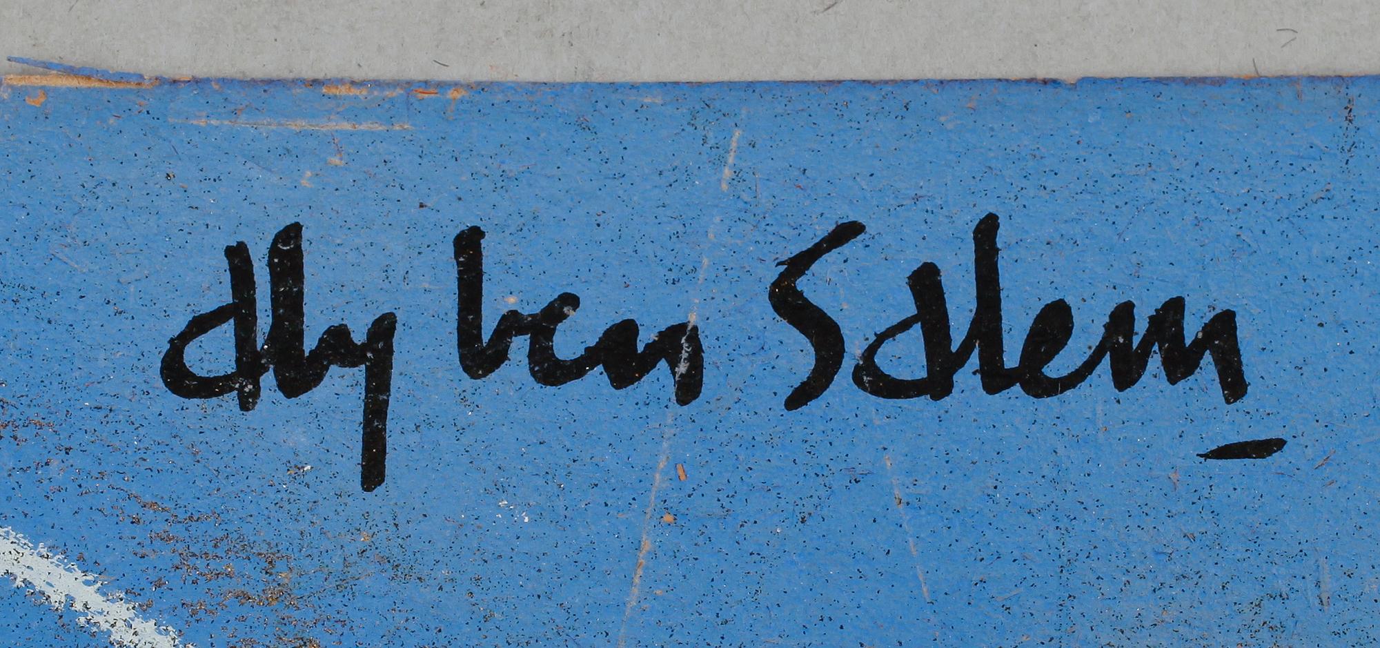 ALY BEN SALEM, gouache, signerad, 27 x 22 cm.