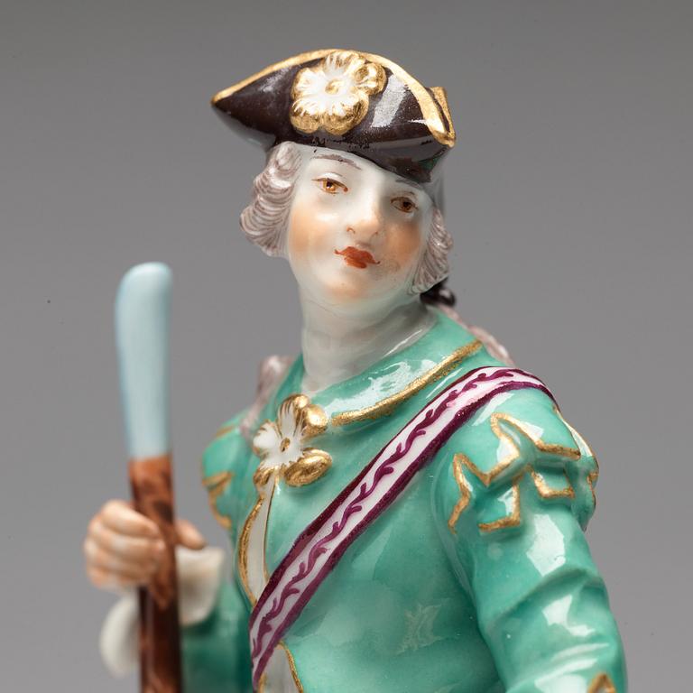 A Meissen figure of a Cavalier, 19th Century.
