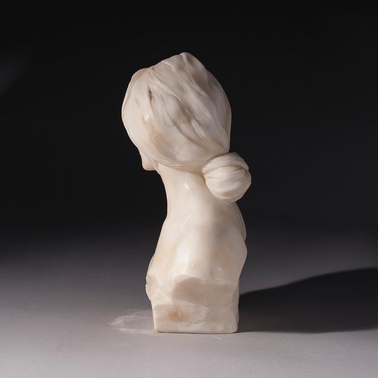 ANTONIO FRILLI, skulptur, marmor, signerad a tergo, tidigt 1900-tal.