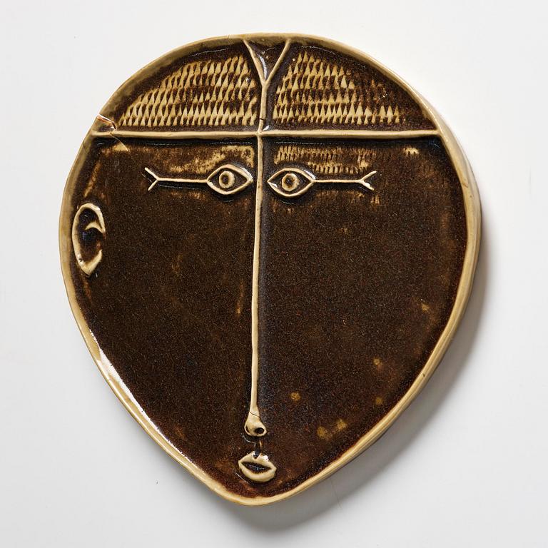 Stig Lindberg, a stoneware wall sculpture, Gustavsberg Studio ca 1960.