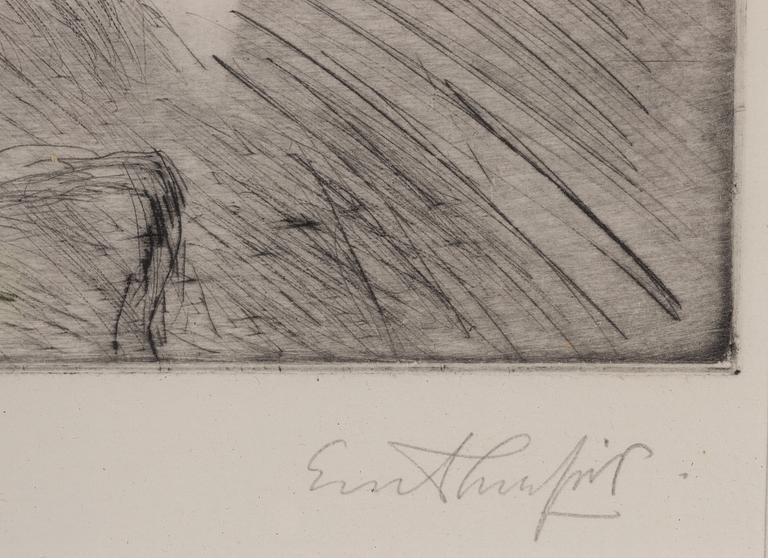 Evert Lundquist, "Vid fönstret (Genom porten)".