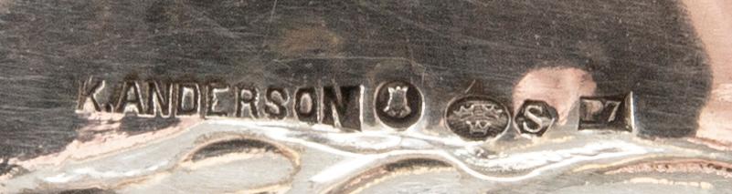 K Andersson, Champagnekylare , silver, Stockholm 1917.