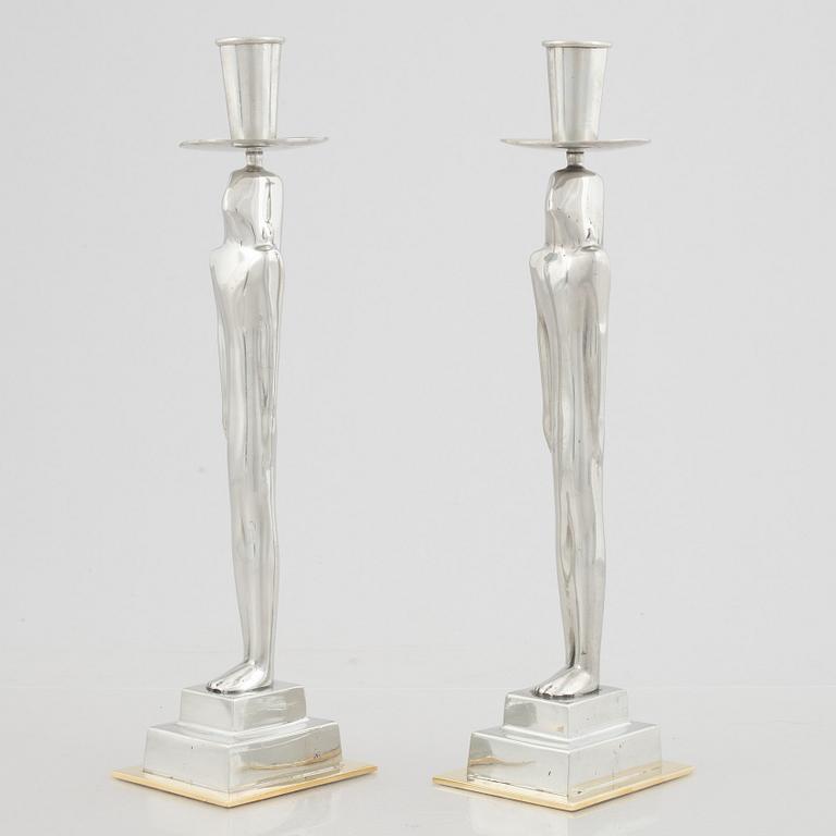 Edvin Öhrström, ljusstakar, ett par, "Egyptisk", Firma Svenskt Tenn, Stockholm, 2001.