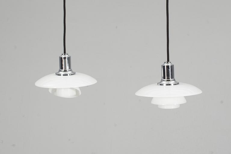 TAKLAMPOR, ett par, "PH 2/1", Poul Henningsen, Louis Poulsen. 1900-tal/2000-tal.