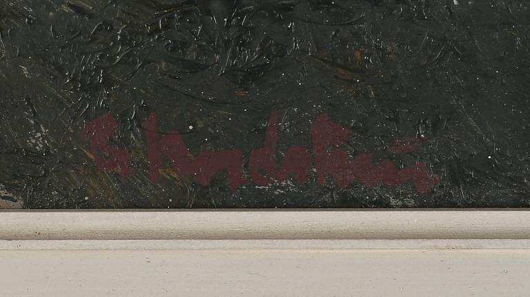GERHARD NORDSTRÖM, olja på pannå, signerad.