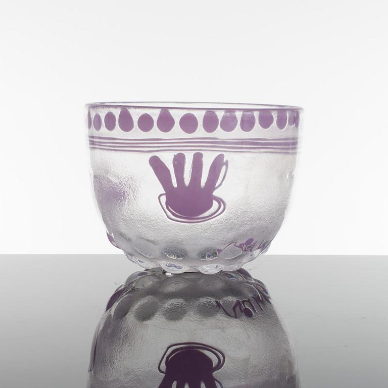 BERTIL VALLIEN, skål, glas, unik, Boda Åfors.