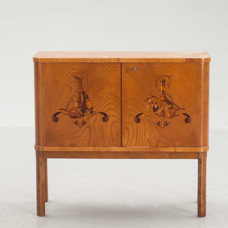 BARSKÅP, Art deco. 1930-tal.