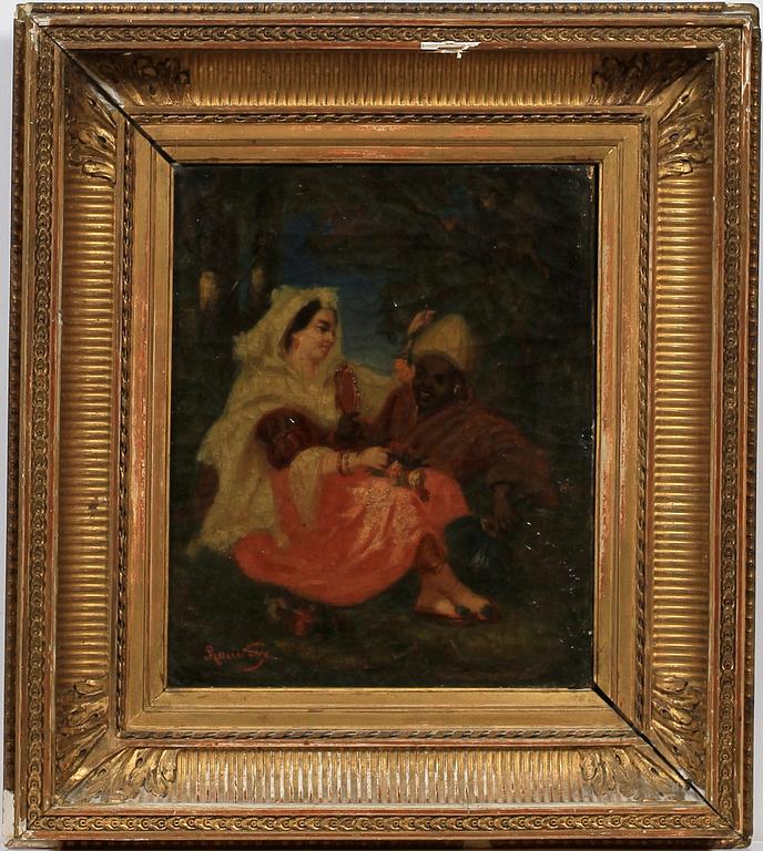 OKÄND KONSTNÄR, olja på duk. Bär sign. 1800-tal.