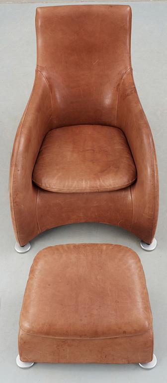 FÅTÖLJ med FOTPALL, "Loge", Gerard Van den Berg, Montis, 1989.
