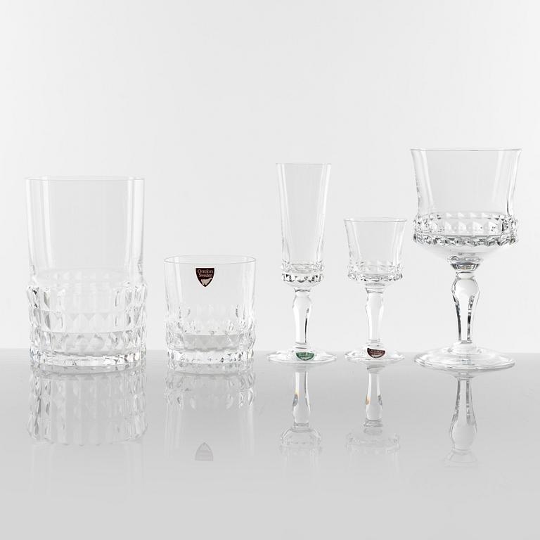 Ingeborg Lundin, a 41-piece 'Silvia' glass service, Orrefors.
