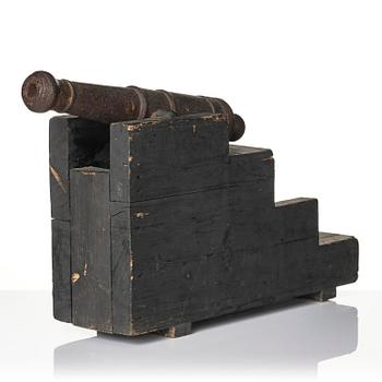 A pair of salute cannons, presumably 19th century.