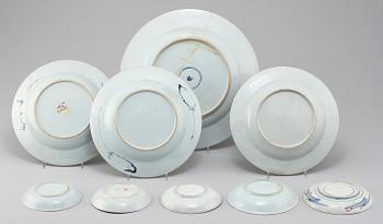 PARTI PORSLIN, 9 delar, porslin, Kina, 1700-tal.