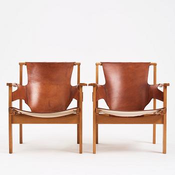 Carl-Axel Acking, a pair of "Trienna" easy chairs, Nordiska Kompaniet 1950-60s.