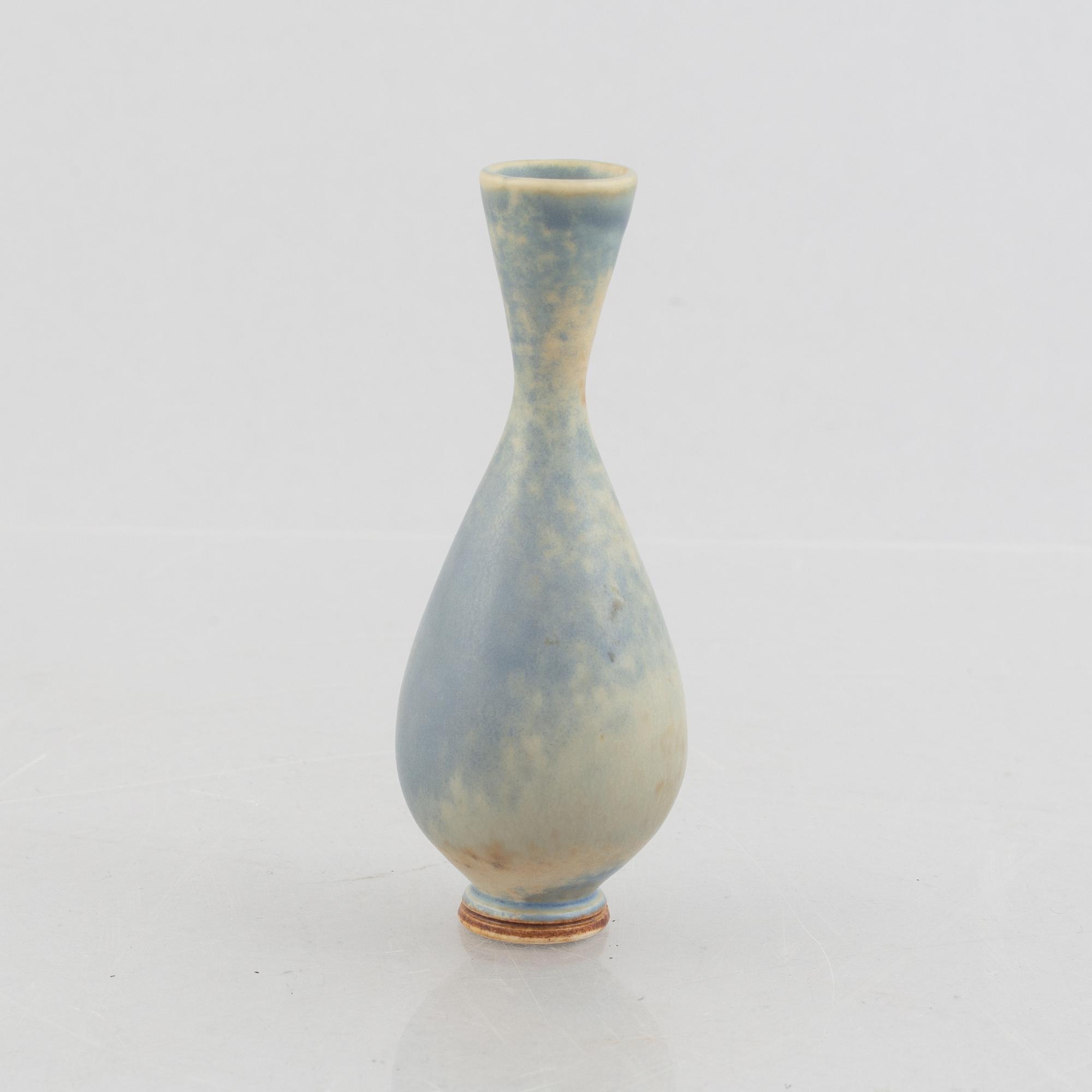 Berndt Friberg, a miniature stoneware vase, Gustavsbergs studio 1975.