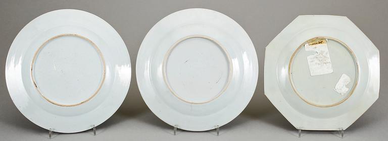 TALLRIKAR, 2+2+2, porslin, Qianlong, kina 1700-tal.