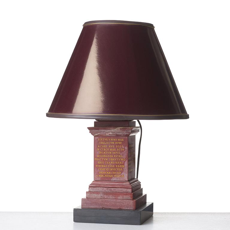 A 20th century table lamp.