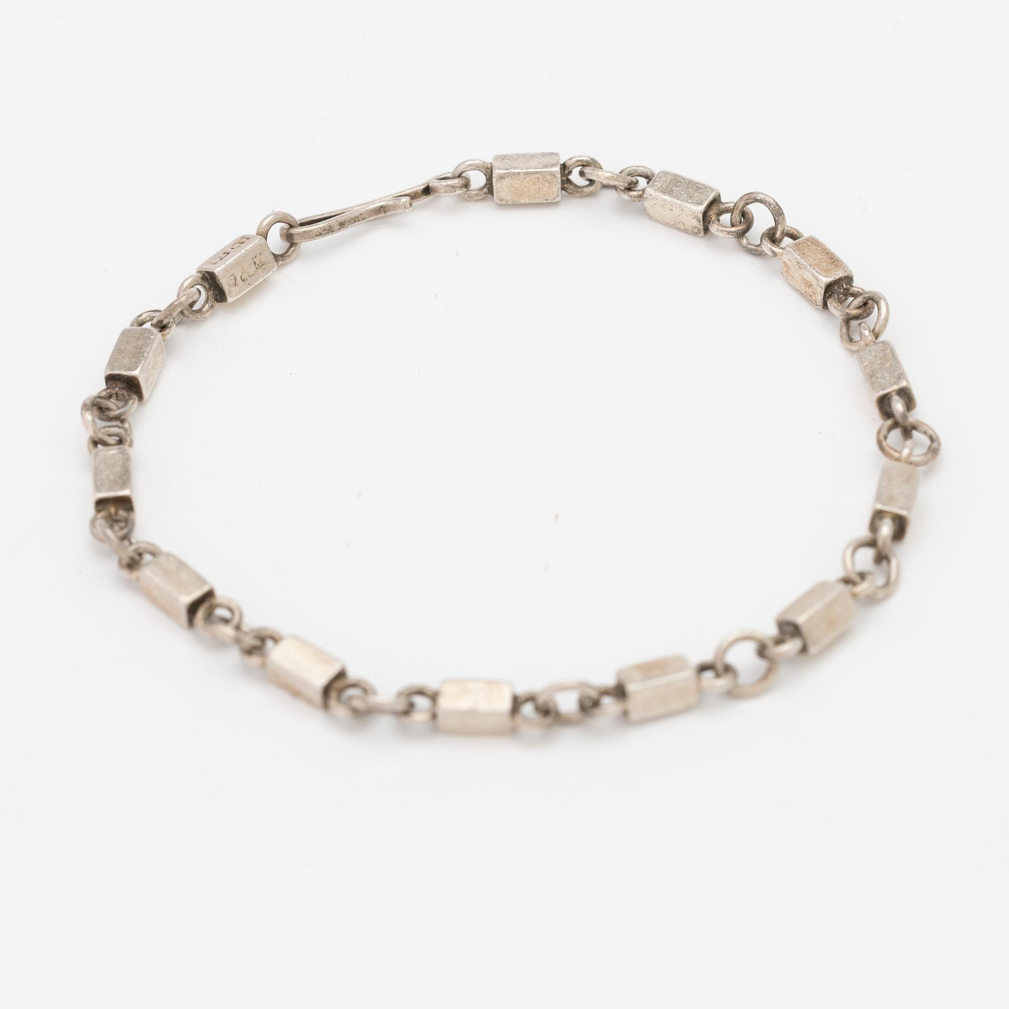 Wiwen Nilsson, Bracelet, sterling silver, Lund, 1945.