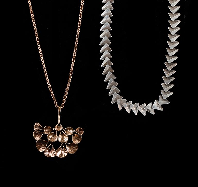 SMYCKEN, 6st, silver, brons och tenn, bl.a. Kalevala, Finland, 1900-talets andra hälft.