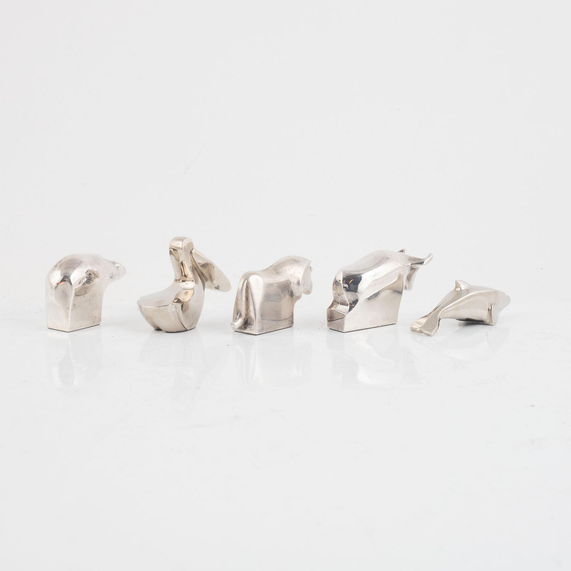 Gunnar Cyrén, a set of five figurines, Dansk Designs, Japan.