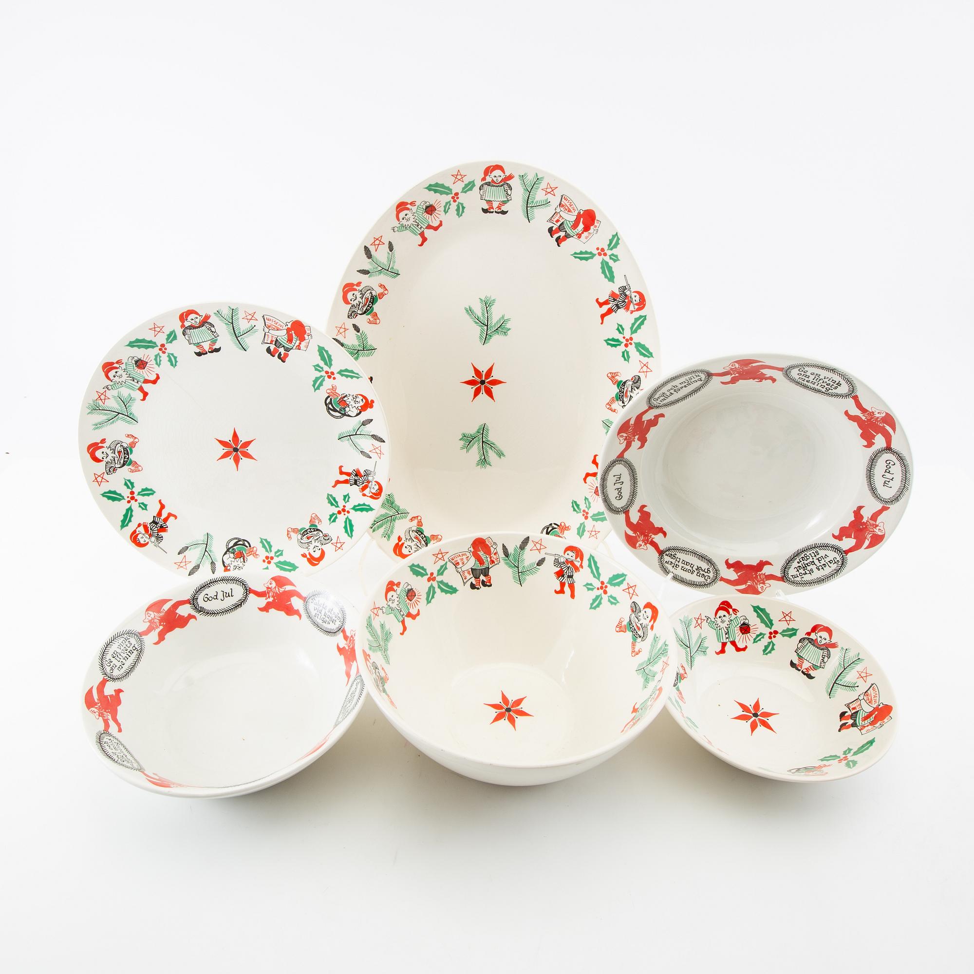 Service 18 + 4 dlr Stavangerflint Norway mid/second half of the 20th century porcelain.