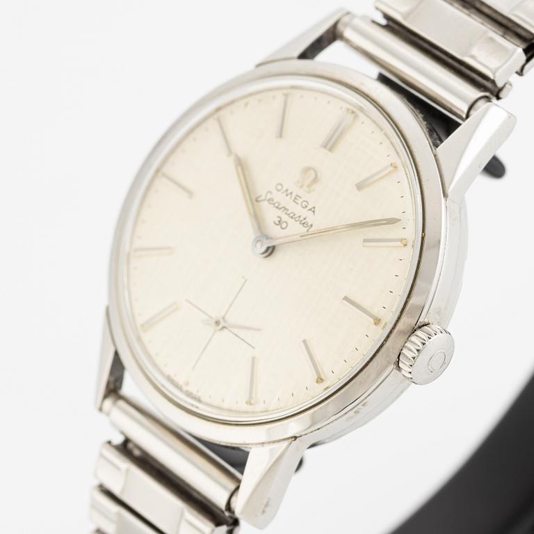 Omega, Seamaster 30, "Linen Dial", armbandsur, 35 mm.