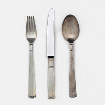 Jacob Ängman, Bestickservis, 16 delar, silver, "Rosenholm", GAB, Stockholm, 1960-2004.