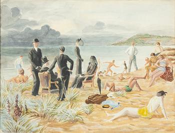 Arvid Fougstedt, Scene at the Beach.