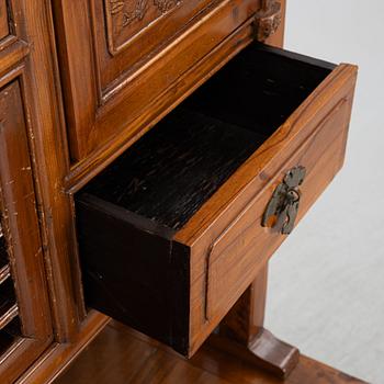 A Chinese hardwood cabinet, around 1900.