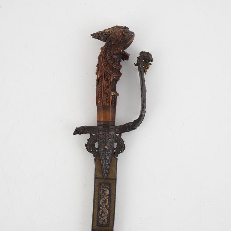 A Singhalese steel Sword (kastane), Ceylon.