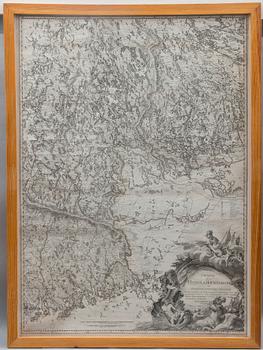 KARTTA. Charta öfver Heinola Höfdingedömme.  Eric af Wetterstedt, C. Beckman, Stockholm 1793.