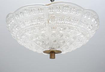 TAKLAMPA / TAKPLAFOND, möjligen Carl Fagerlund för Orrefors, 1900-talets andra hälft, höjd ca 20 cm.