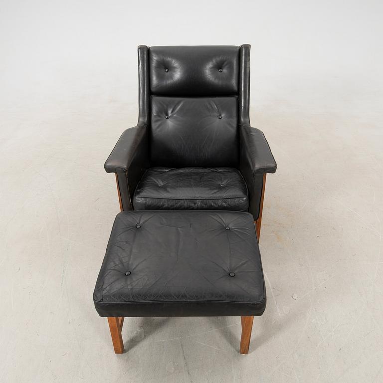 Karl Erik Ekselius, armchair with footstool, JOC Vetlanda 1960s.